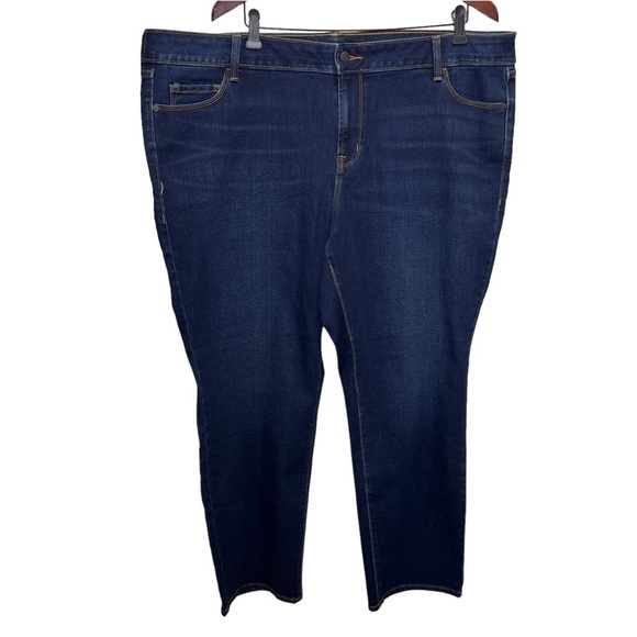 Old Navy Power Straight Leg Jeans Dark Wash Size 22 - Picture 1 of 9